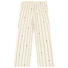 Girls Beige Logo Trousers, 1, hi-res