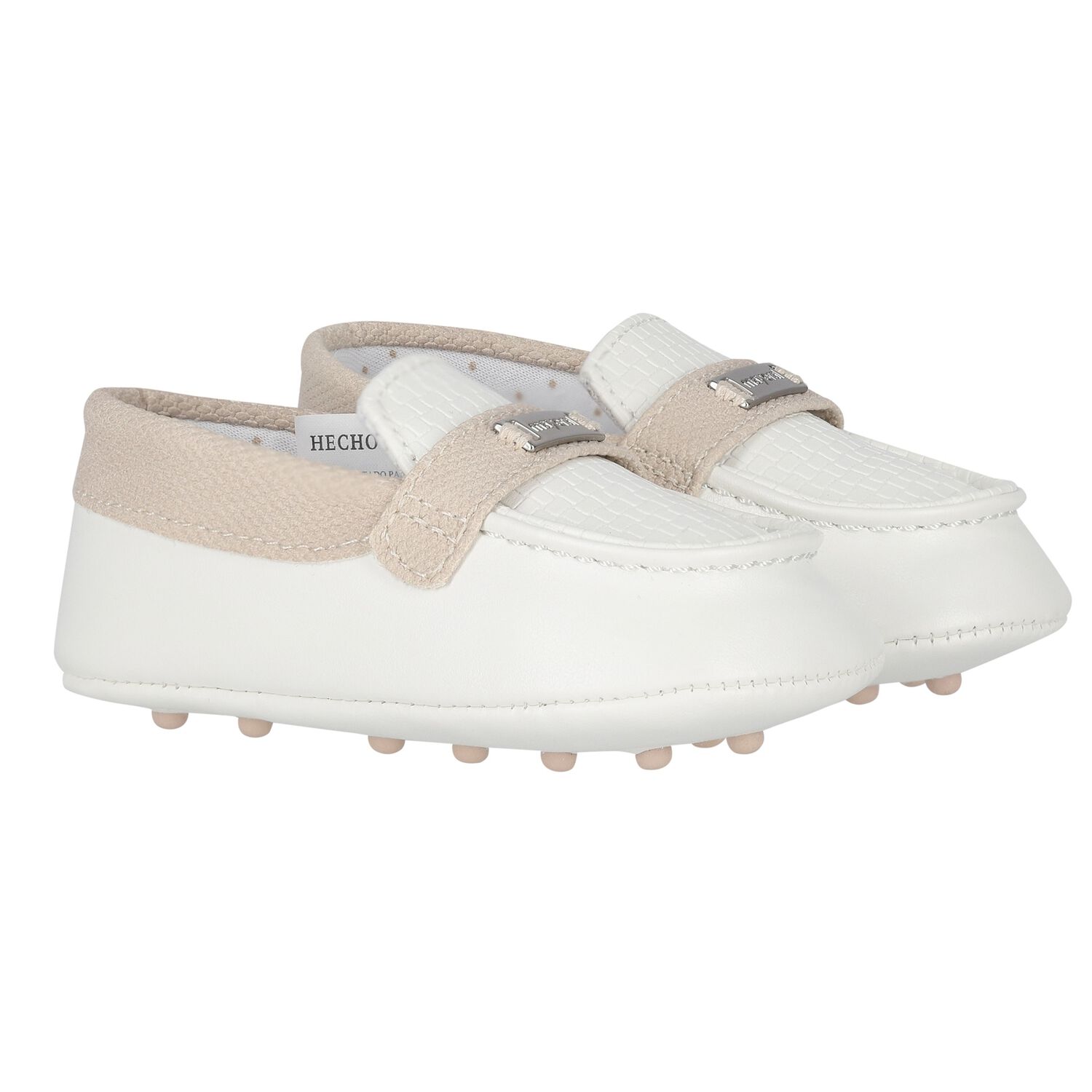 Baby Boys Ivory Pre-Walker Moccasins, 1, hi-res image number null