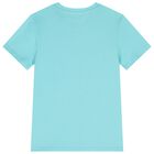 Boys Aqua Teddy Bear Logo T-Shirt, 1, hi-res