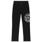 Girls Black Logo Joggers, 1, hi-res