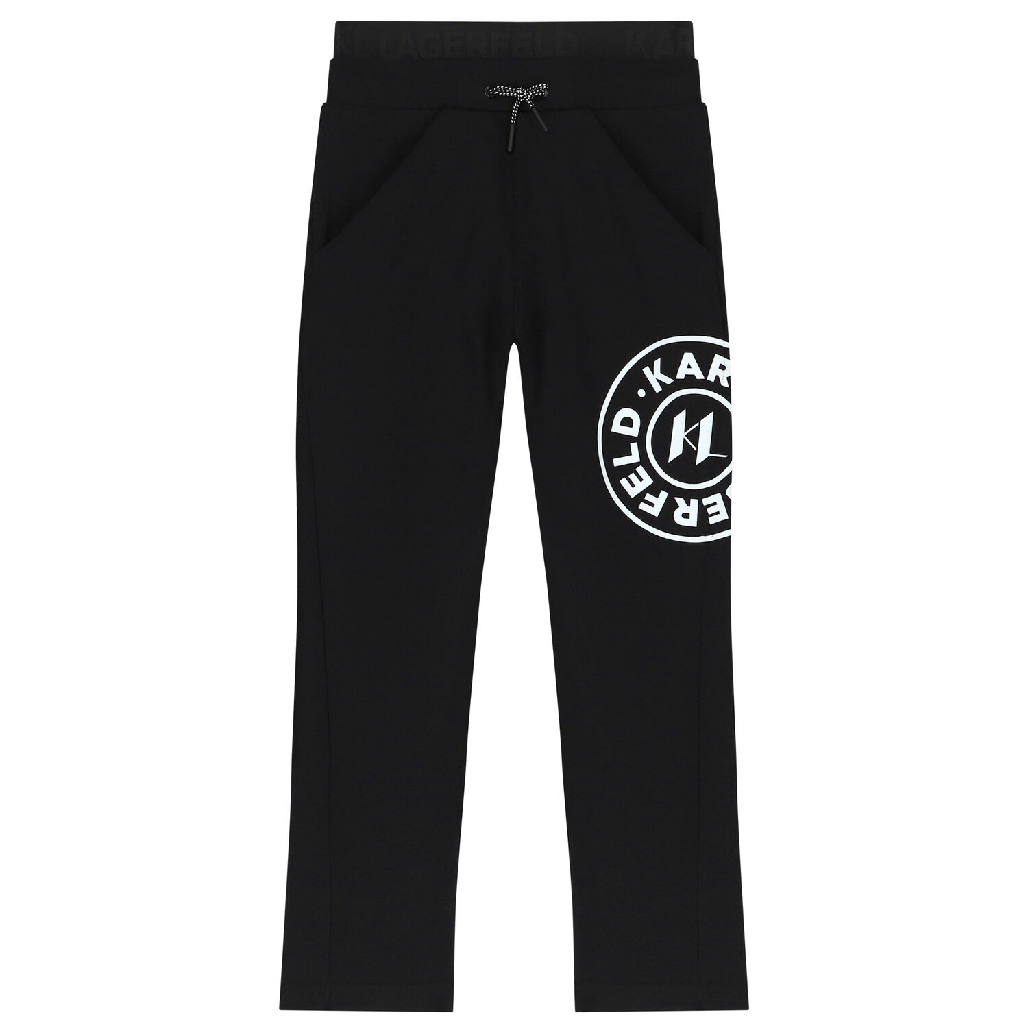 Girls Black Logo Joggers, 1, hi-res image number null