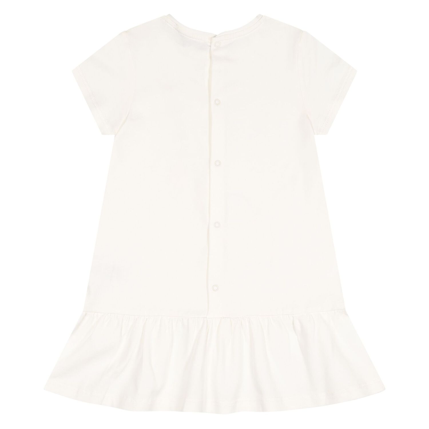 Younger Ivory & Pink Bag Logo Dress, 1, hi-res