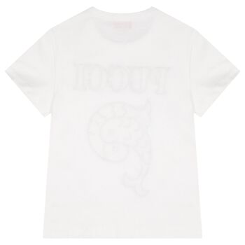 Girls White Logo T-Shirt
