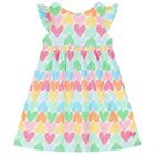 Girls Multi-Coloured Heart Dress, 1, hi-res