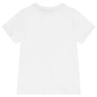 Boys White & Navy Blue Logo Pyjamas, 1, hi-res