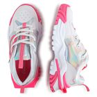 Girls White & Pink Logo Trainers, 1, hi-res