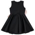 Girls Black & Pink Flower Dress, 1, hi-res