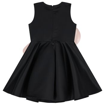 Girls Black & Pink Flower Dress