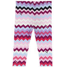 Younger Girls Purple & Pink Zigzag Leggings, 1, hi-res
