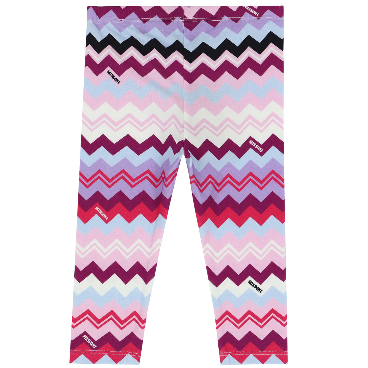 Younger Girls Purple & Pink Zigzag Leggings, 1, hi-res