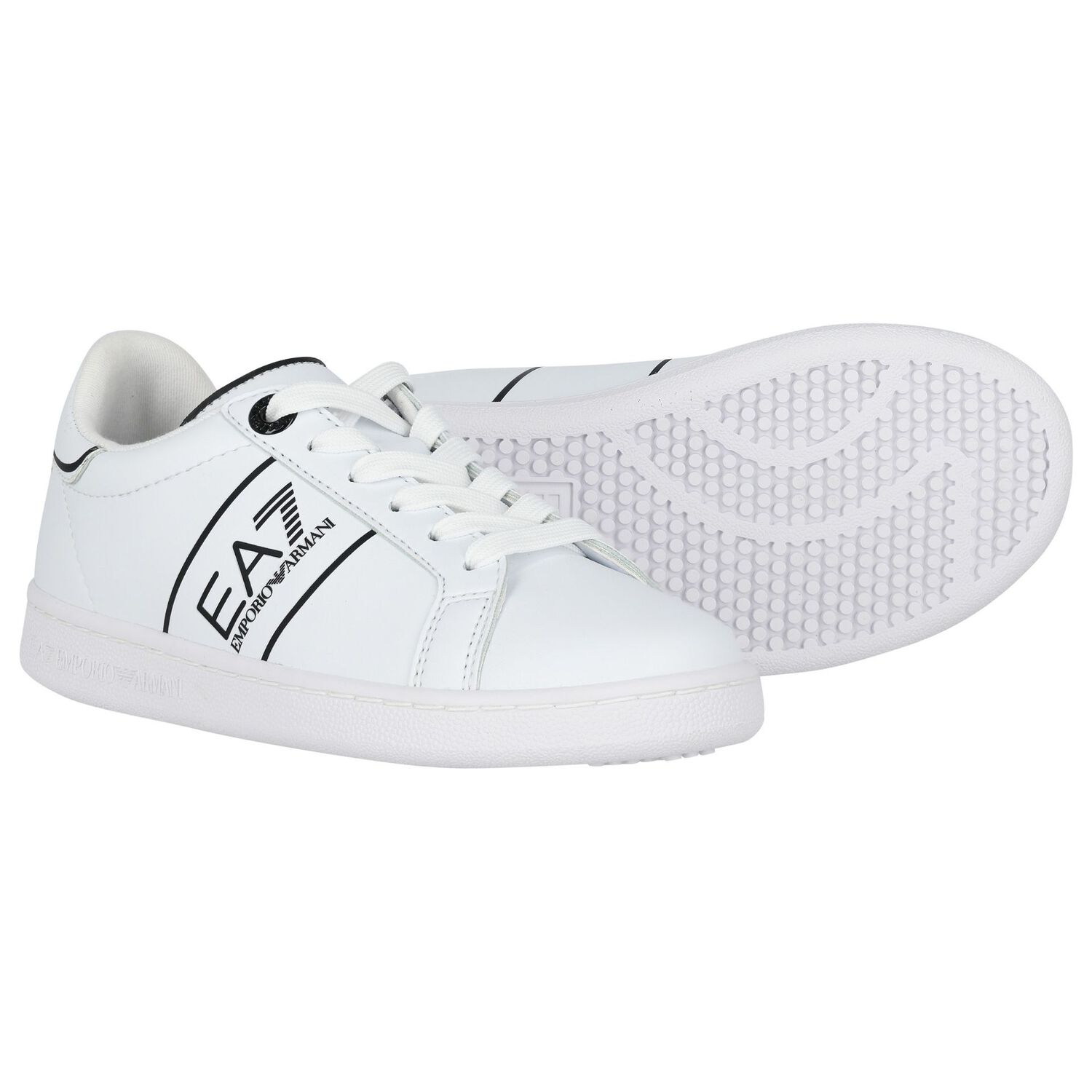 White Logo Trainers, 1, hi-res