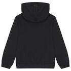 Boys Black Jordan Logo Hooded Top, 1, hi-res