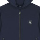 Boys Navy Blue Zip Up Top, 1, hi-res