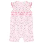 Baby Girls Pink Tulip Blossoms Rompers, 1, hi-res