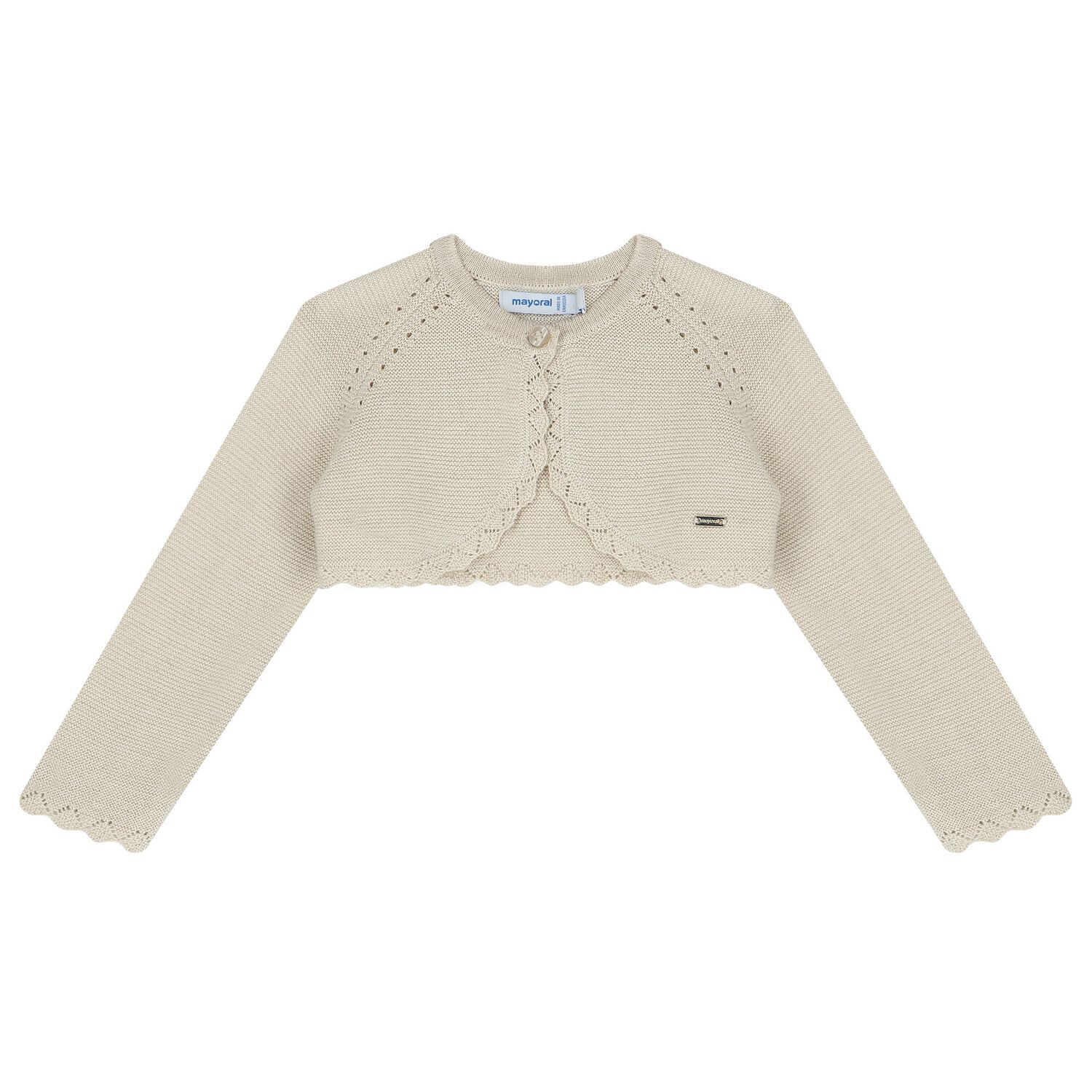 Younger Girls Beige Cardigan, 1, hi-res image number null
