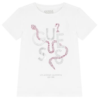 Girls White Logo T-Shirt