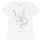 Girls White Logo T-Shirt, 1, hi-res