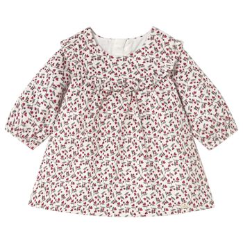 Baby Girls Ivory & Red Floral Dress