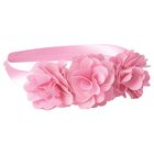 Girls Pink Flower Headband, 1, hi-res