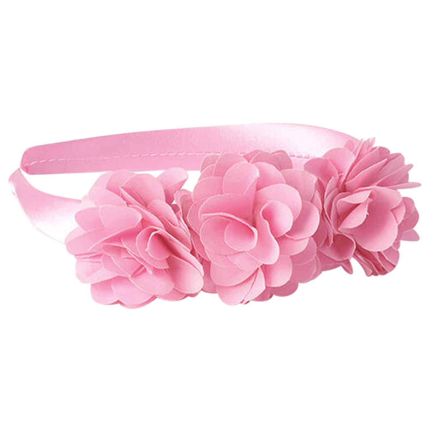 Girls Pink Flower Headband, 1, hi-res