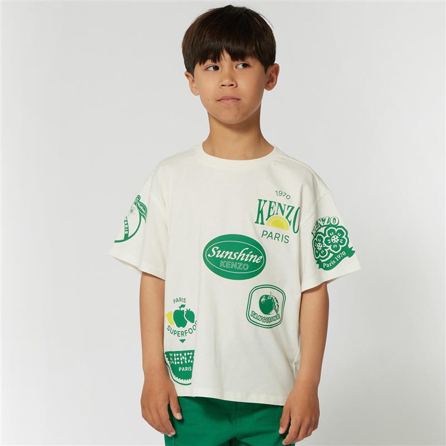 Boys Ivory Logo T-Shirt, 1, hi-res