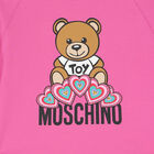 Girls Pink Teddy Logo Sweatshirt, 1, hi-res