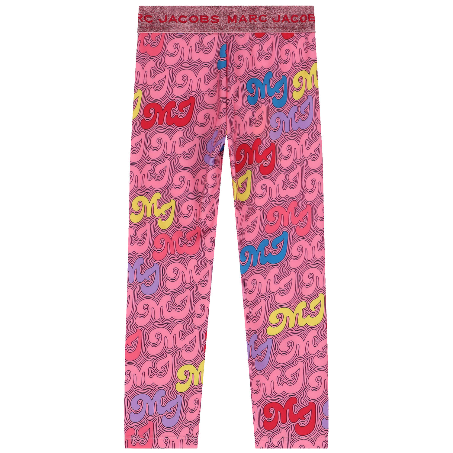 Girls Pink Logo Leggings, 1, hi-res image number null