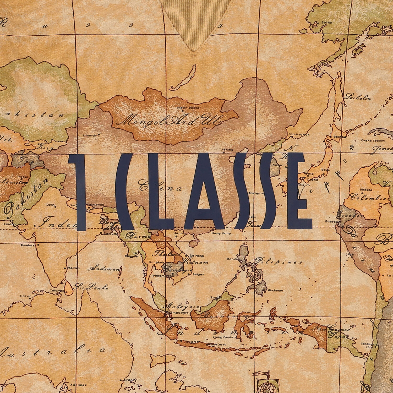 Boys Beige Geo Map Logo Sweatshirt, 1, hi-res