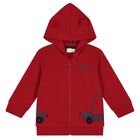 Younger Boys Red & Navy Blue Logo Tracksuit, 1, hi-res