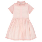 Girls Pink Bow Dress, 1, hi-res