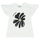 Younger Girls White & Yellow Shorts Set, 1, hi-res