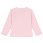 Girls Pink Pearl Cardigan, 1, hi-res