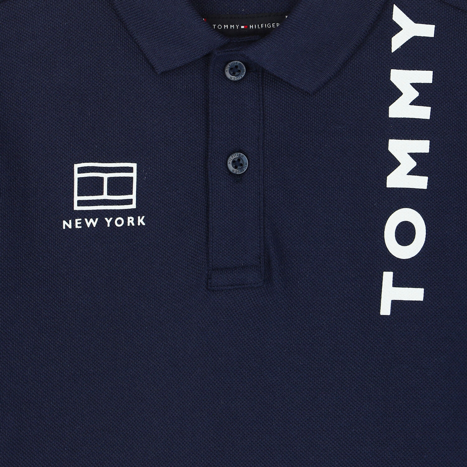 Boys Navy Logo Polo Shirt, 1, hi-res