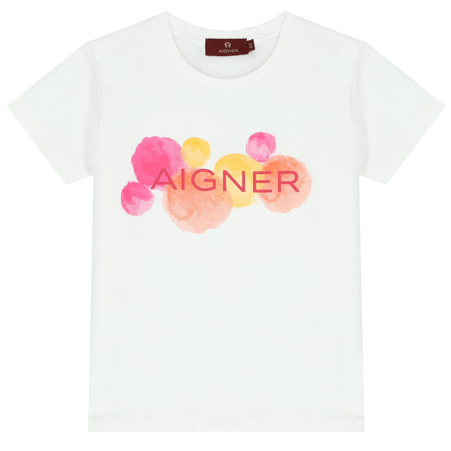 Girls White Logo T-Shirt, 1, hi-res