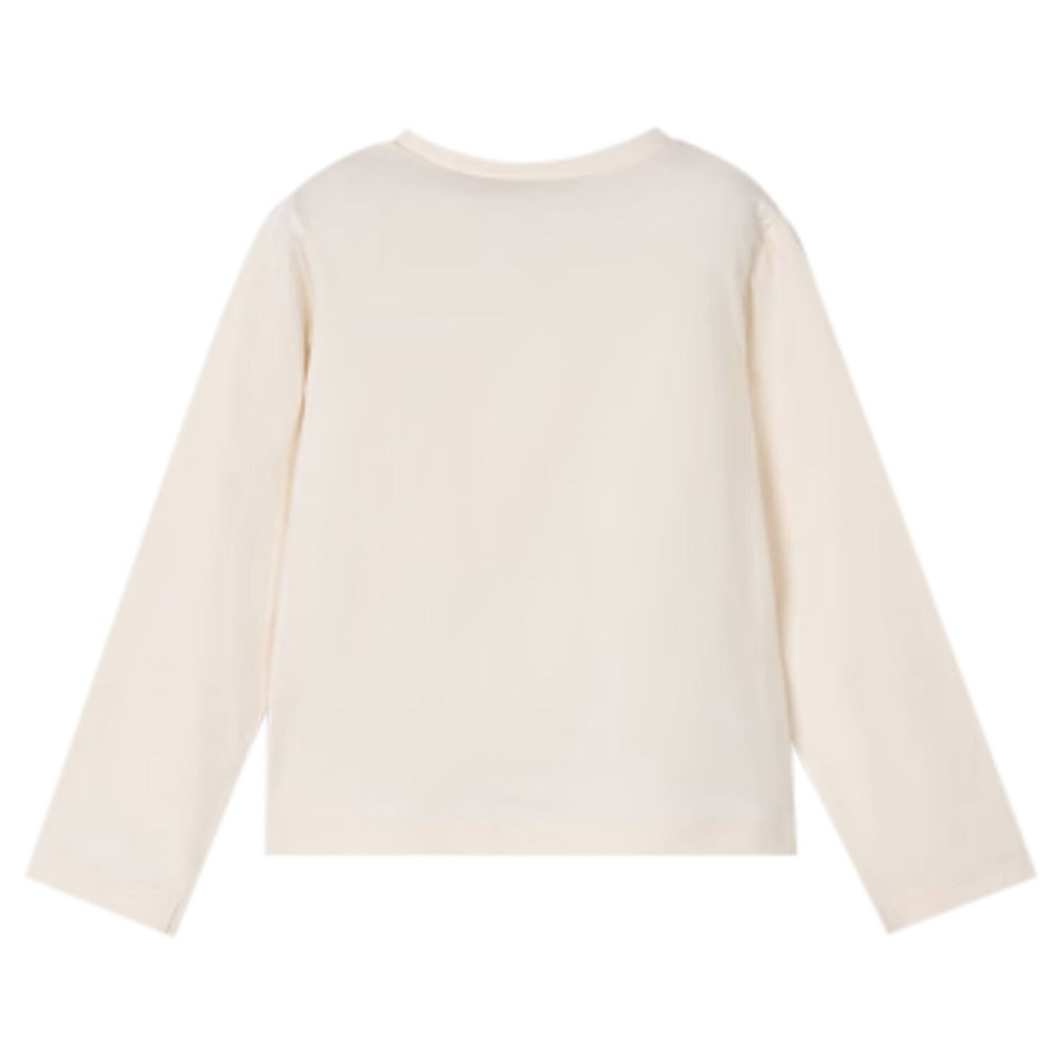 Girls Ivory Flower Long Sleeve Top, 1, hi-res