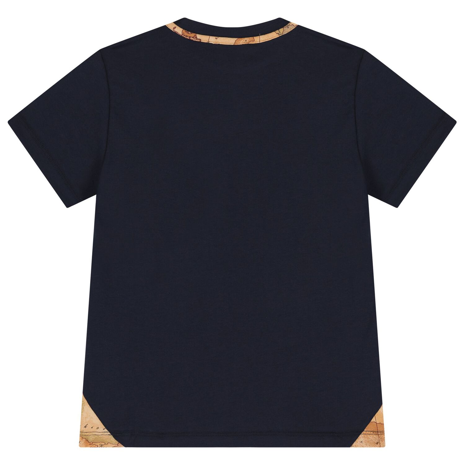 Boys Navy Blue & Beige Geo Map Shorts Set, 2, hi-res