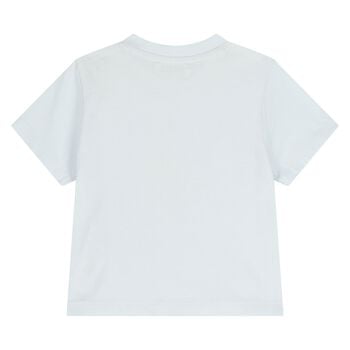 Younger Boys Blue Tiger Logo T-Shirt