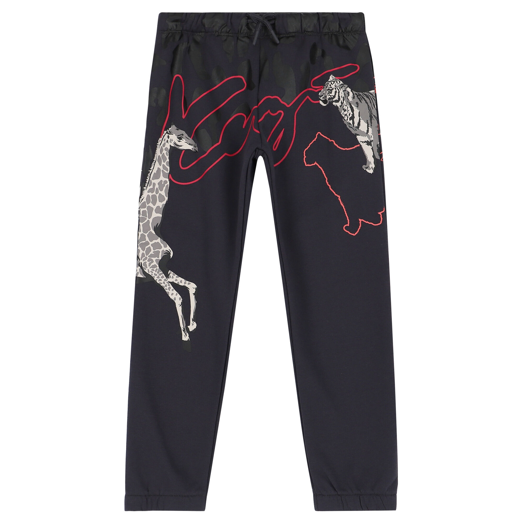 KENZO KIDS Girls Dark Grey Logo Joggers Junior Couture UK