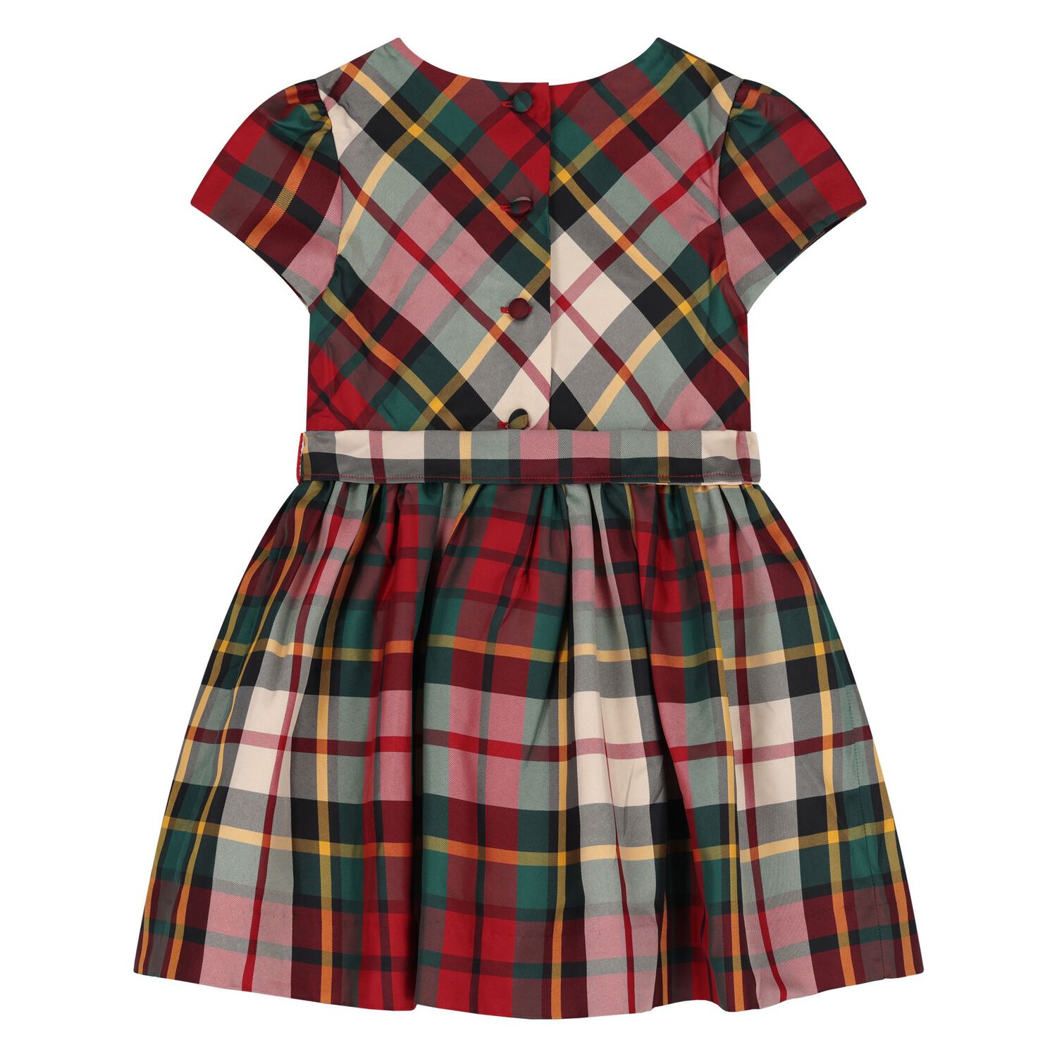 Baby Girls Red & Green Tartan Dress Set, 1, hi-res