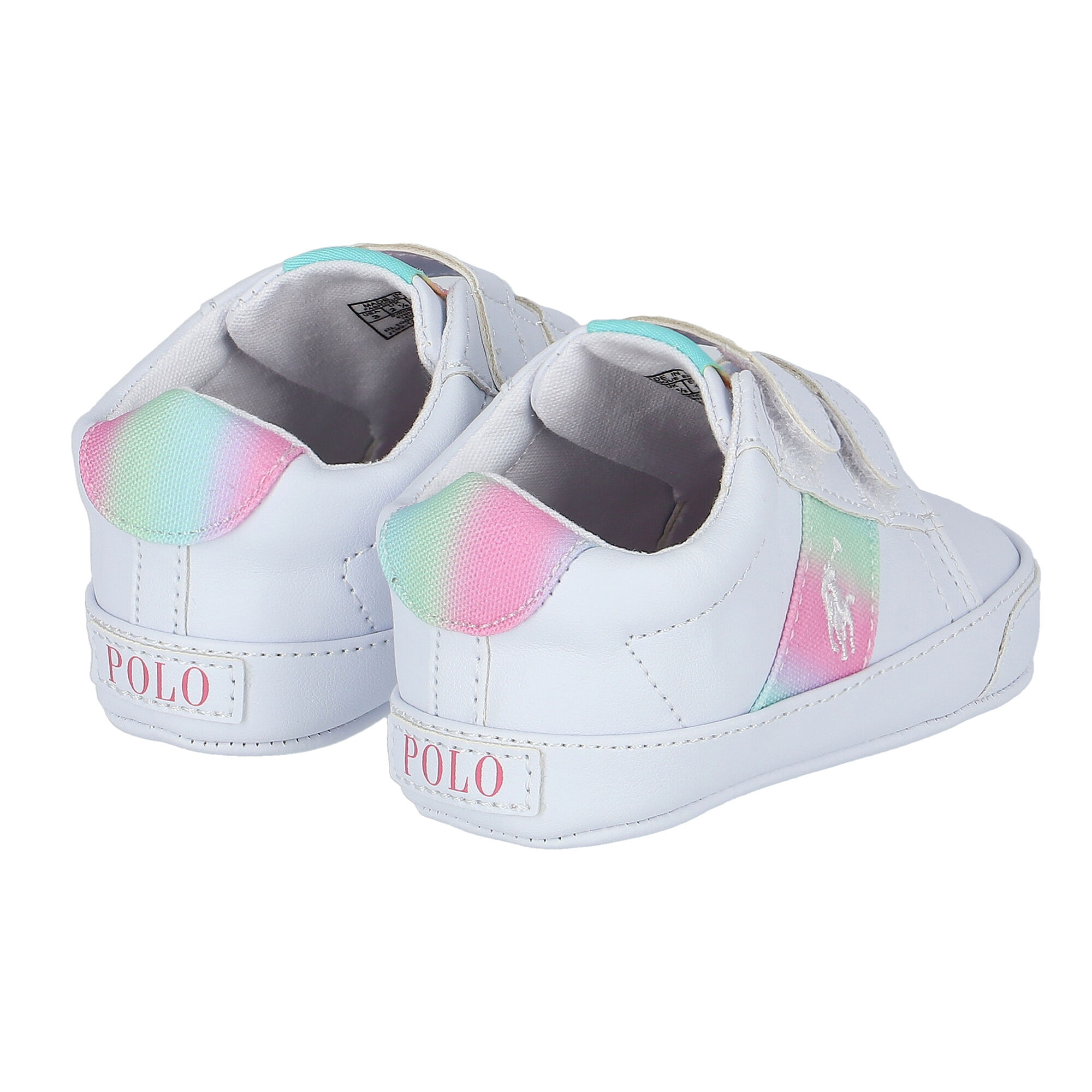 Ralph Lauren Baby Girls White Logo Pre Walker Shoes Junior Couture UK