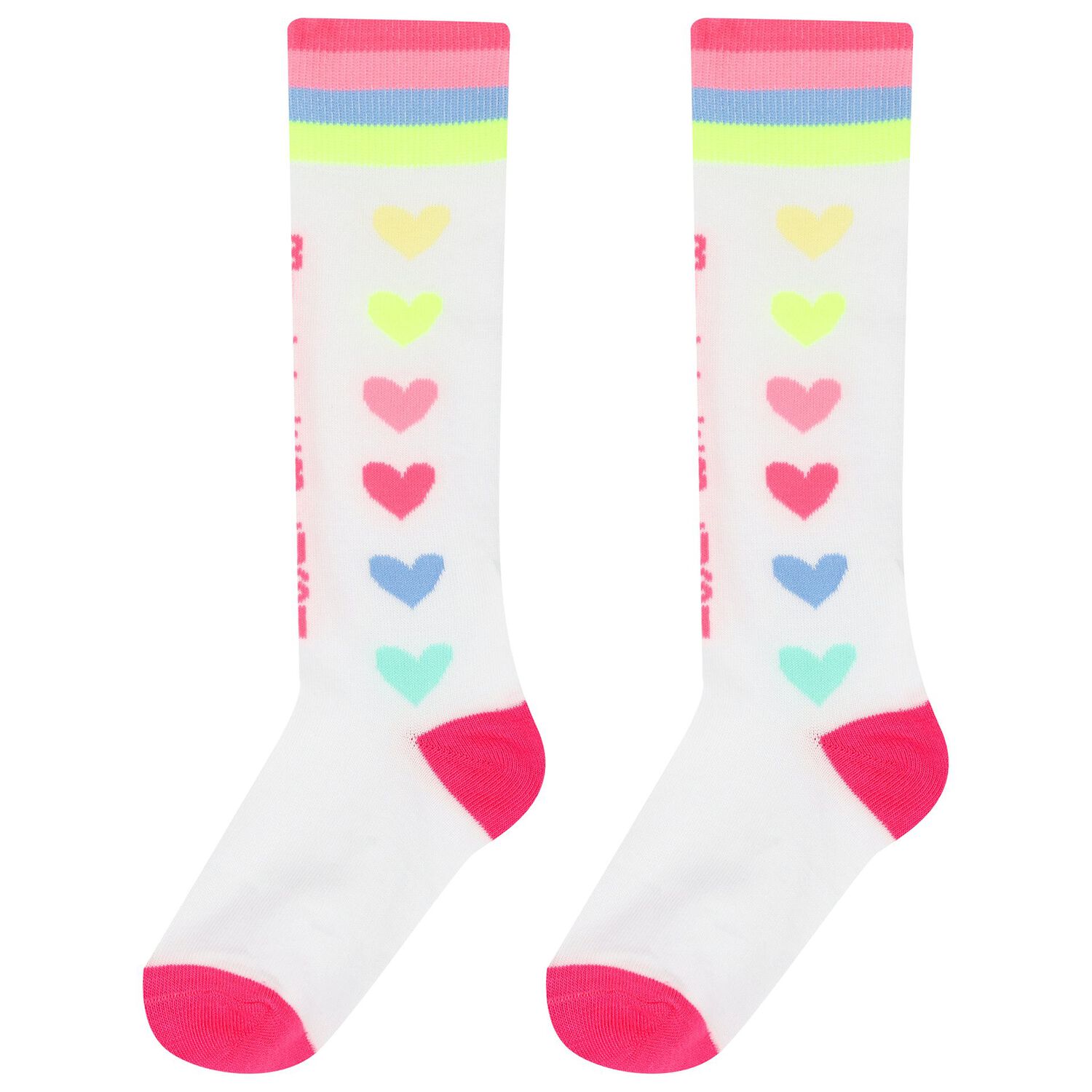 Girls White Logo Socks, 1, hi-res image number null