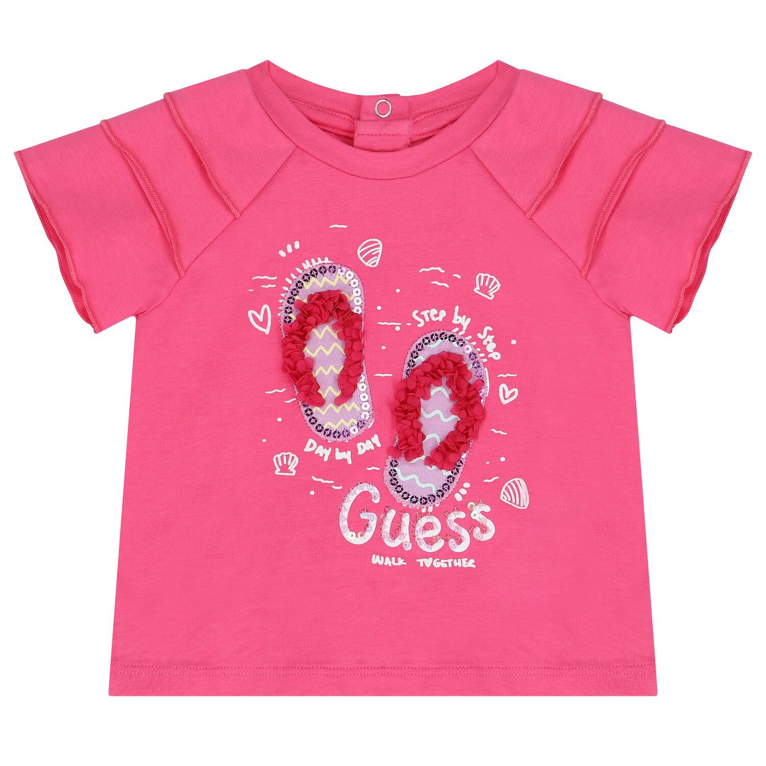 Baby Girls Pink Ruffle Short Set, 1, hi-res image number null