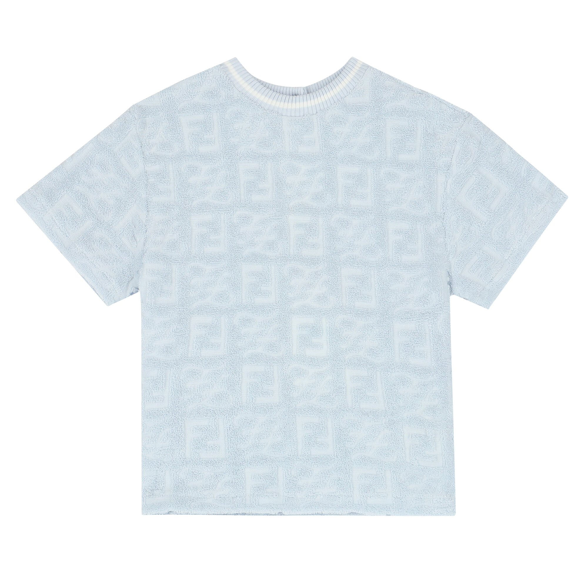 Fendi Baby Boys Blue FF Logo Top Junior Couture UK