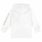 Younger Boys White Logo Zip Up Top, 1, hi-res