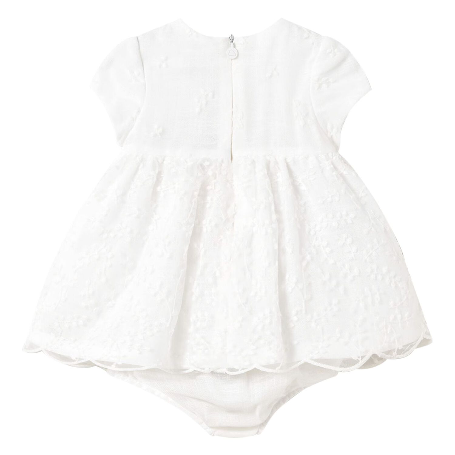 Baby Girls Ivory Organza Dress Set, 2, hi-res
