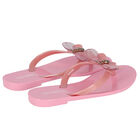 Girls Pink Bugs Flip Flops, 2, hi-res