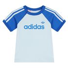 Younger Blue Logo Shorts Set, 1, hi-res