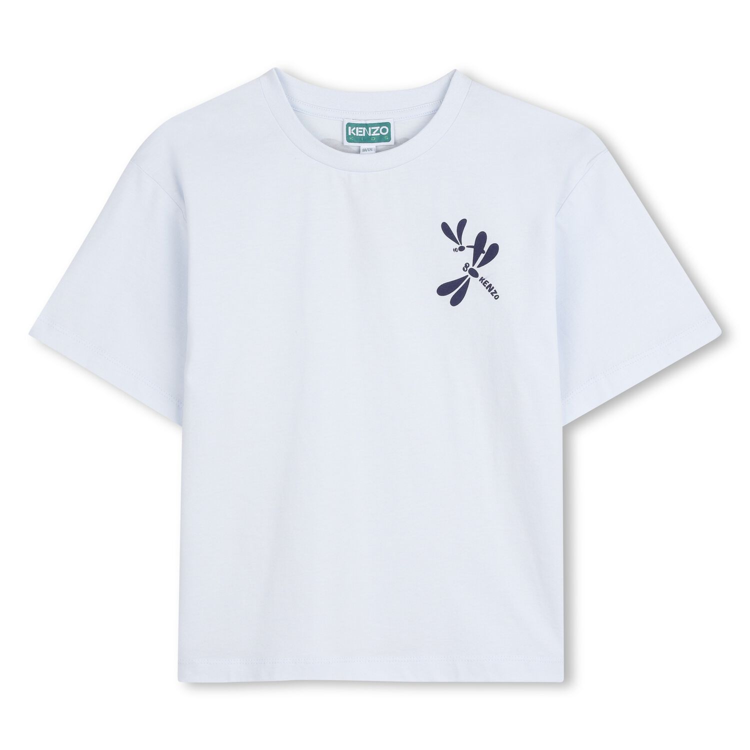 Girls Blue Dragon Fly Logo T-Shirt, 1, hi-res