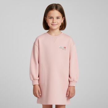 Girls Pink Logo Dress