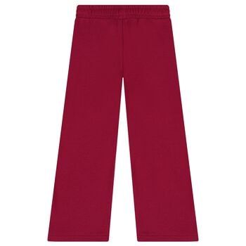 Girls Red Wide Leg Trousers
